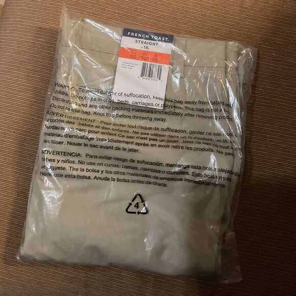 French Toast Girls' Khaki Stretch Twill Pants Size 18 - Picture 4 of 5